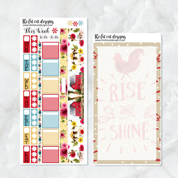 Farm Sweet Farm Planner Stickers for the Hobonichi Weeks