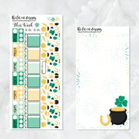 Feeling Lucky St Patrick's Day Planner Stickers for the Hobonichi Weeks