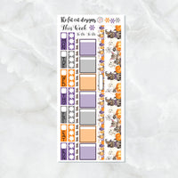 Cute Halloween Monsters Planner Stickers for the Hobonichi Weeks