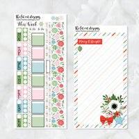 Merry and Bright Christmas Planner Stickers Hobonichi Weeks