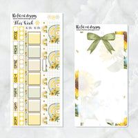 Sunflower Rainbows Planner Stickers Hobonichi Weeks