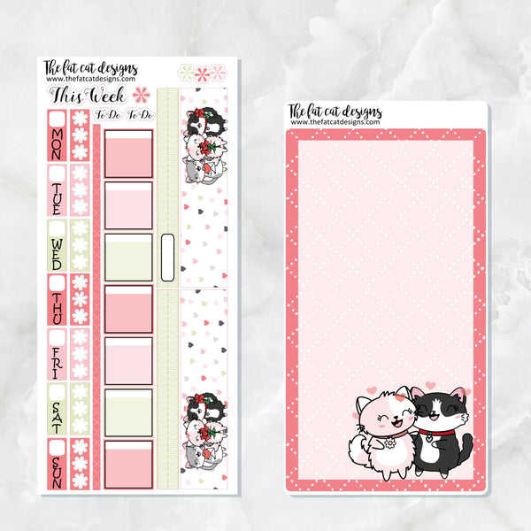 Valentine's Day with Flora, Lily and Bud Planner Stickers for the Hobonichi Weeks