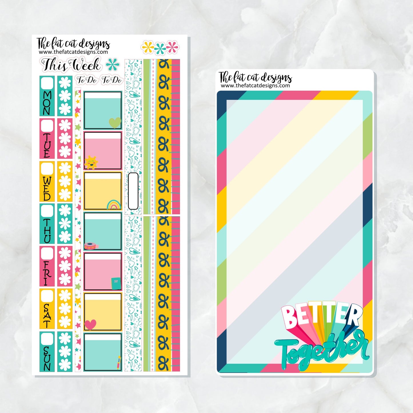 Better Together West Coast Planners WCP Event Planner Stickers for the Hobonichi Weeks