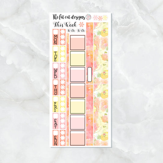 Watercolor Fruit Pineapples Planner Stickers for the Hobonichi Weeks