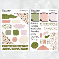 Fall Blossoms Journaling Kit for Hobonichi Bullet Journals Planner Stickers