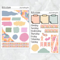 Groovy Days Journaling Kit for Hobonichi Bullet Journals Planner Stickers