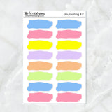 Pastel Rainbow Hearts Journaling Kit for Hobonichi Bullet Journals Planner Stickers