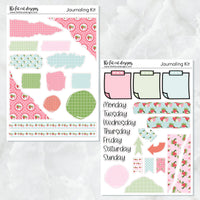 Strawberry Patch Journaling Kit for Hobonichi Bullet Journals Planner Stickers