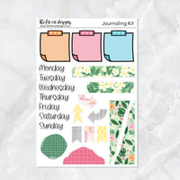 Tropical Vacation Journaling Kit for Hobonichi Bullet Journals Planner Stickers