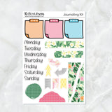 Tropical Vacation Journaling Kit for Hobonichi Bullet Journals Planner Stickers