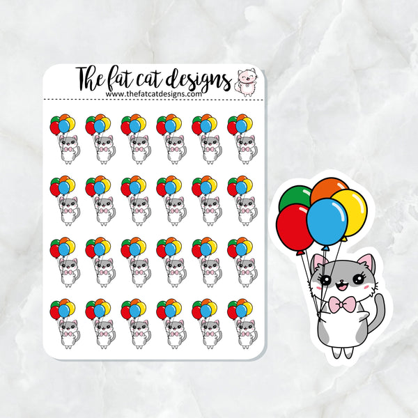 Lily Celebrates Balloons Die Cut and Sticker Sheet Set