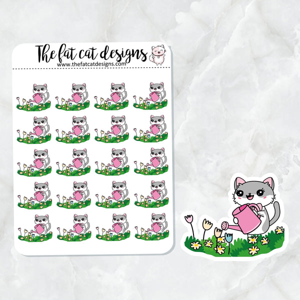 Lily Watering Flowers Die Cut and Sticker Sheet Set