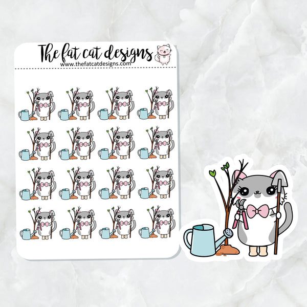 Lily loves to garden Die Cut and Sticker Sheet Set