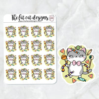 Lily Halloween Candy Die Cut and Sticker Sheet Set