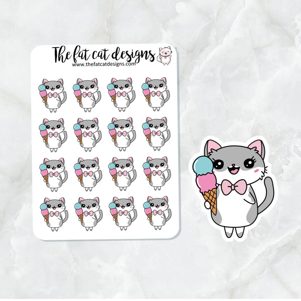 Lily Loves Ice Cream Die Cut and Sticker Sheet Set