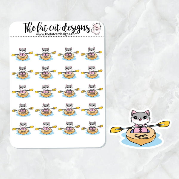 Lily loves to Kayak Die Cut and Sticker Sheet Set