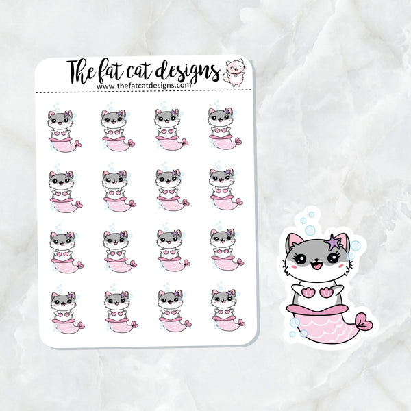 Lily is a Mermaid Die Cut and Sticker Sheet Set