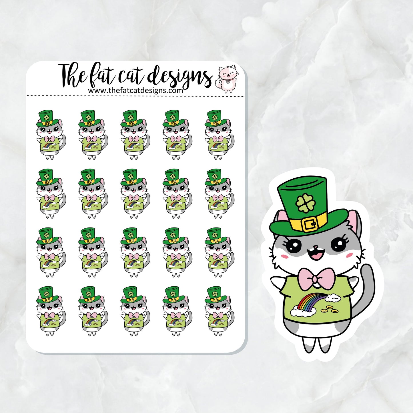 Lily Celebrates St. Patrick's Day Die Cut and Sticker Sheet Set