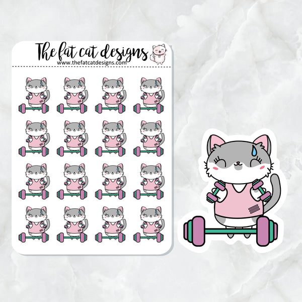 Lily lifts weights Die Cut and Sticker Sheet Set