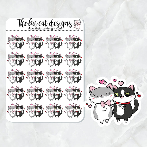 Lily and Bud Love Valentines Die Cut and Sticker Sheet Set