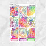 Mandala Rainbow Planner Stickers Standard Weekly Kit