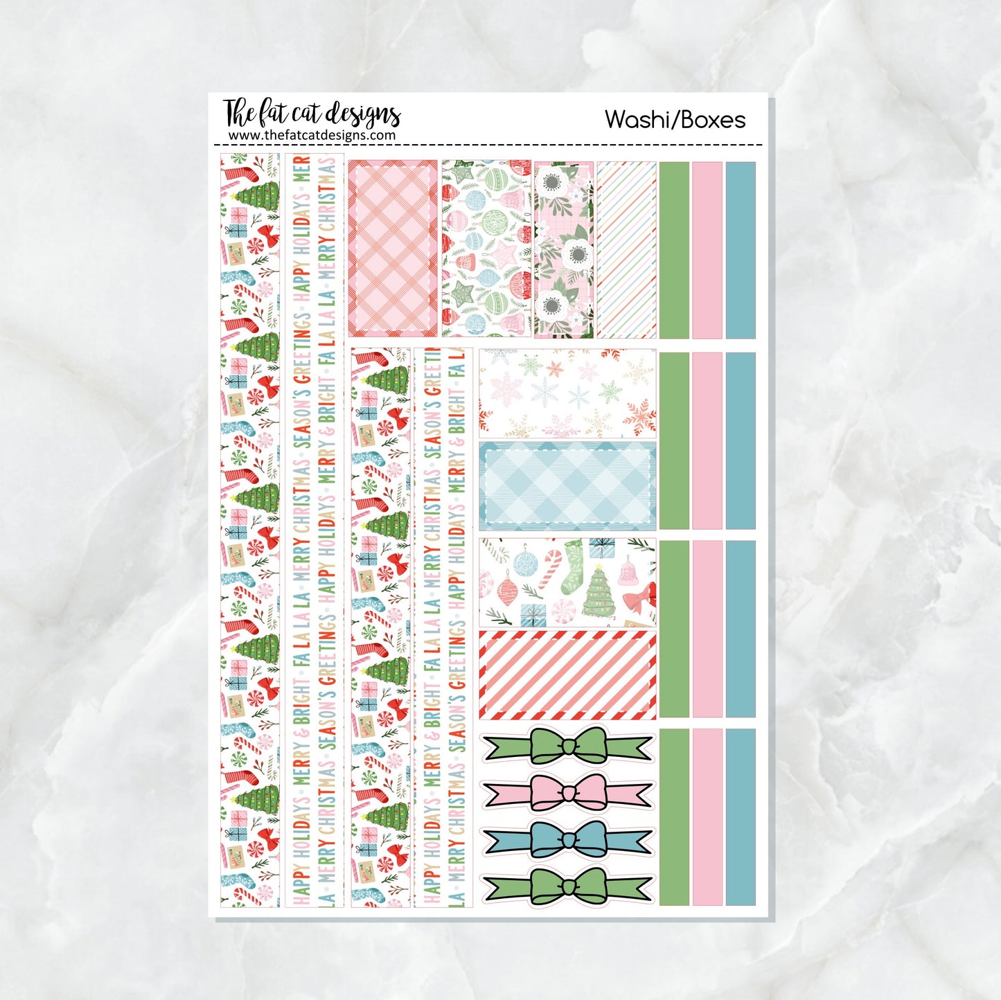 Merry and Bright Christmas Planner Stickers Standard Weekly Kit