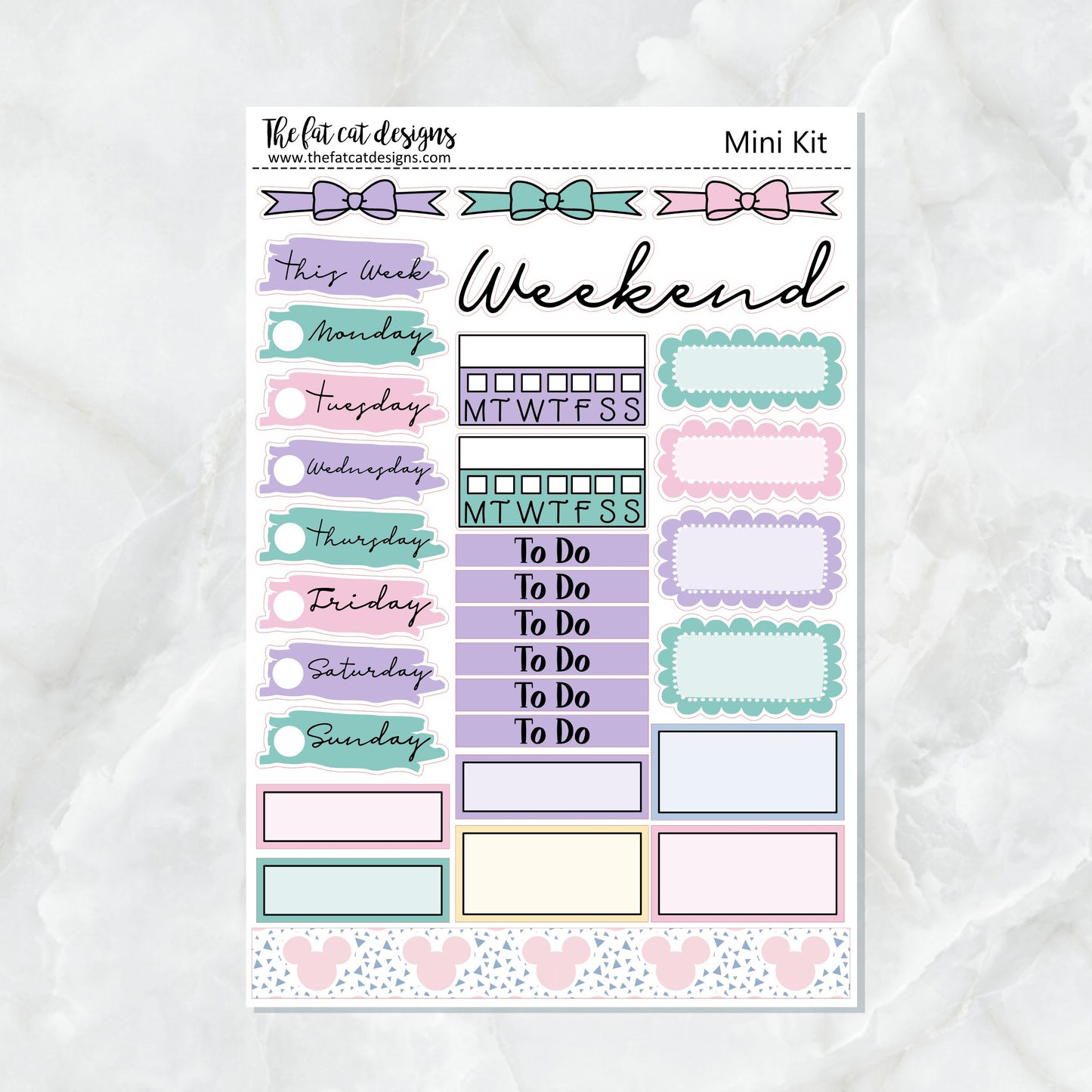 Flora's Magical Day Mini Planner Sticker Kit for the Printpression B6 Erin Condren Travelers Notebooks