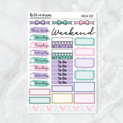 Flora's Magical Day Mini Planner Sticker Kit for the Printpression B6 Erin Condren Travelers Notebooks