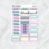 Flora's Magical Day Mini Planner Sticker Kit for the Printpression B6 Erin Condren Travelers Notebooks