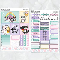 Flora's Magical Day Mini Planner Sticker Kit for the Printpression B6 Erin Condren Travelers Notebooks