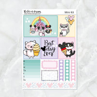 Flora's Magical Day Mini Planner Sticker Kit for the Printpression B6 Erin Condren Travelers Notebooks