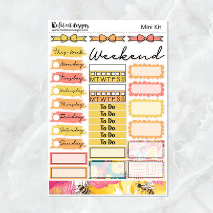 Bee Garden Planner Stickers Mini Kit Printpression B6