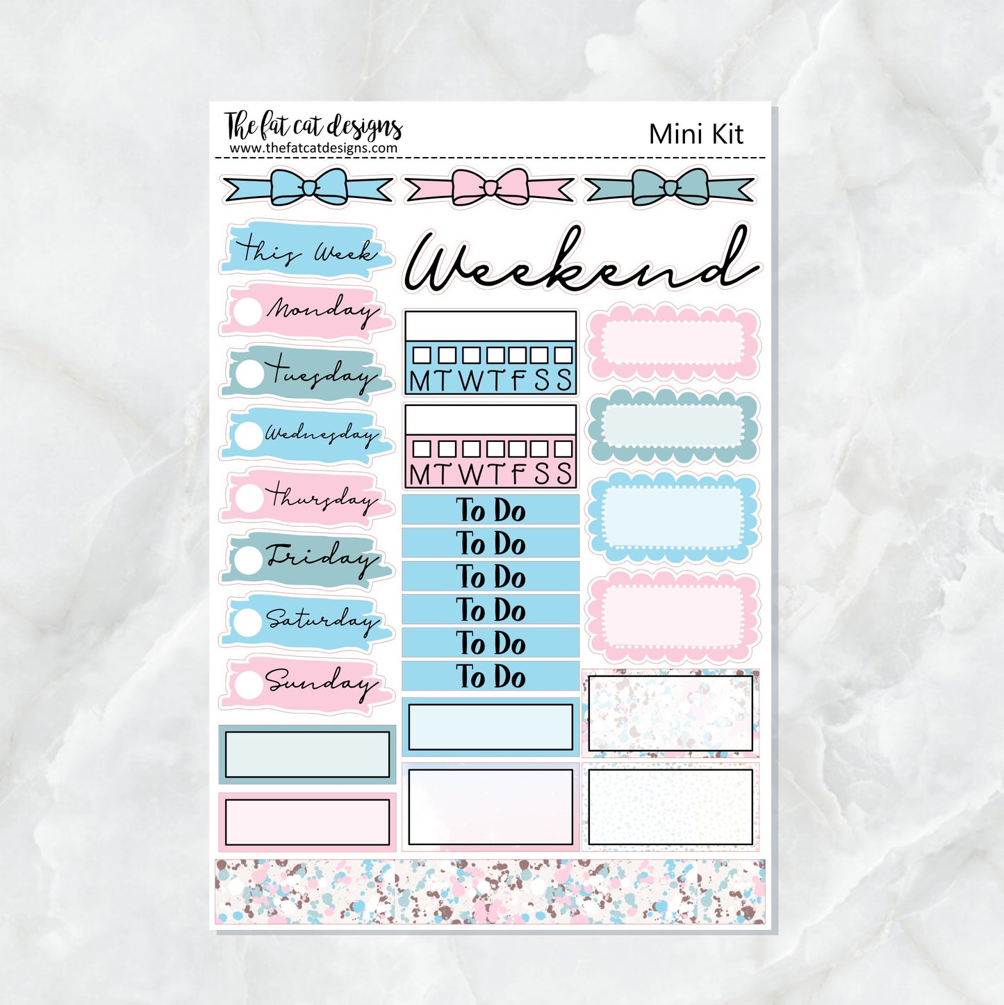 A Day at the Cat Cafe Planner Stickers Mini Kit Printpression B6