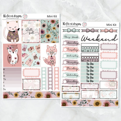 Hello Fall Mini Planner Sticker Kit for the Printpression B6 Travelers Notebooks