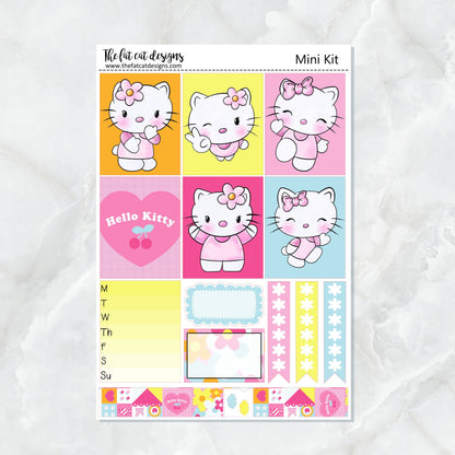 Hello Kitty Mini Planner Sticker Kit for the Printpression B6 Erin Condren Travelers Notebooks