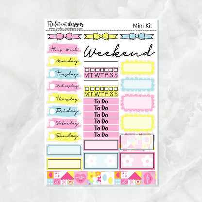 Hello Kitty Mini Planner Sticker Kit for the Printpression B6 Erin Condren Travelers Notebooks