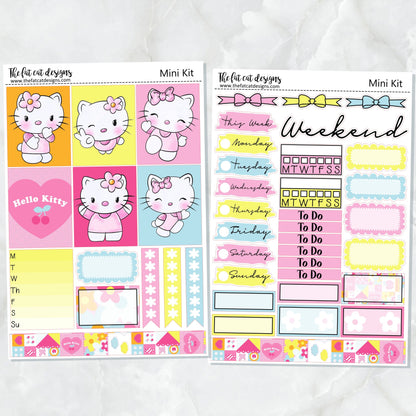 Hello Kitty Mini Planner Sticker Kit for the Printpression B6 Erin Condren Travelers Notebooks