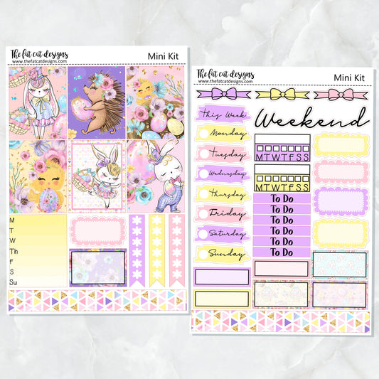 Hoppy Easter Mini Planner Sticker Kit for the Printpression B6 Travelers Notebooks