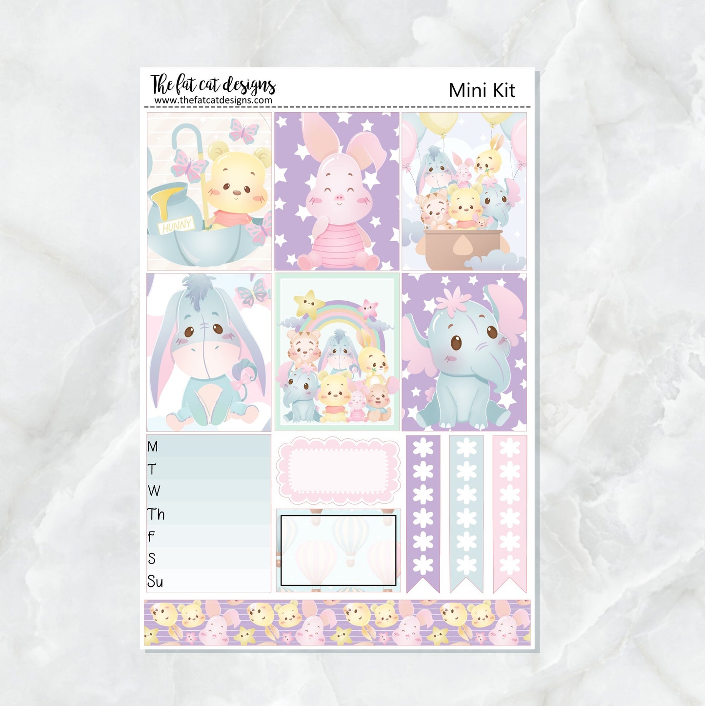 Pooh and Friends Planner Stickers Mini Kit Printpression B6