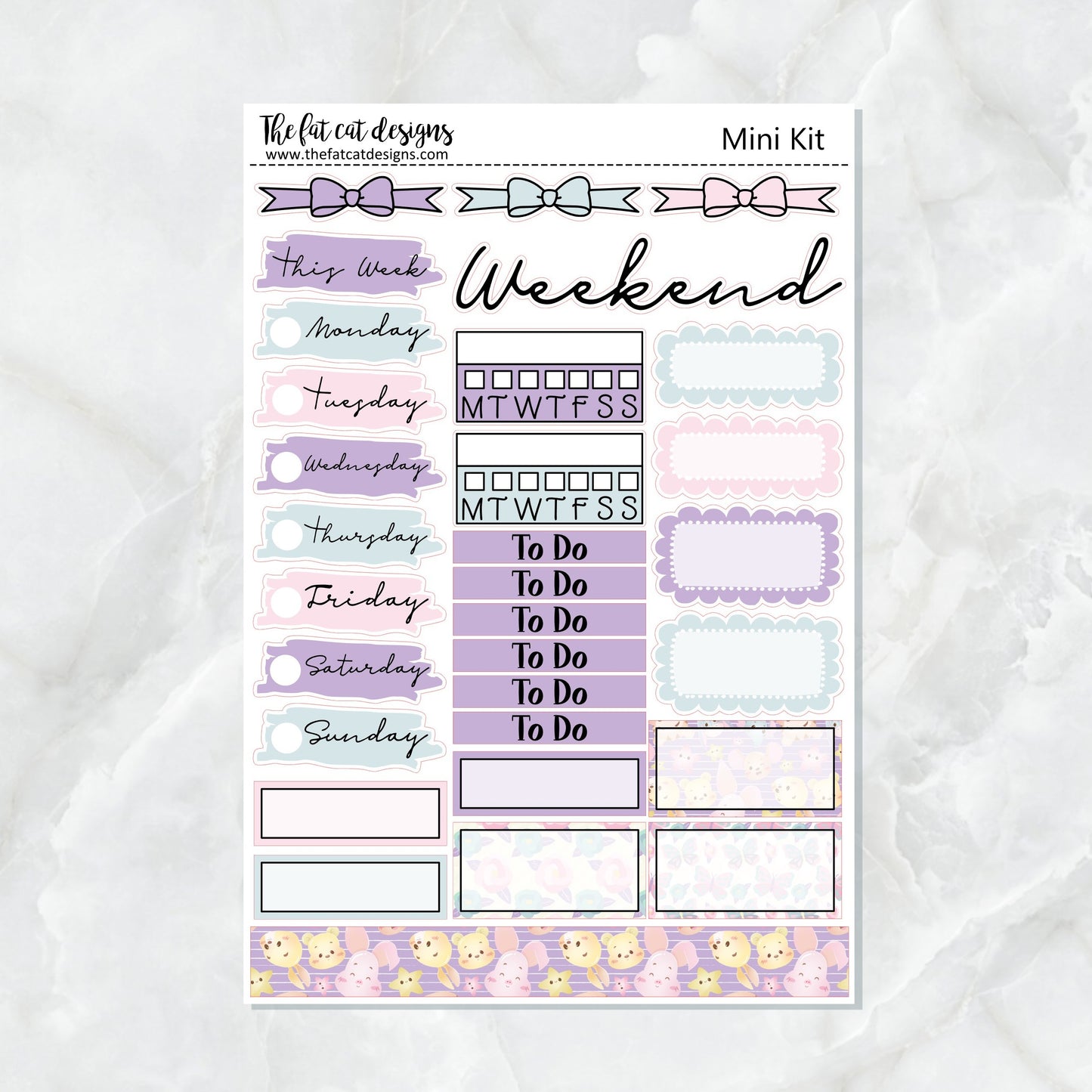 Pooh and Friends Planner Stickers Mini Kit Printpression B6