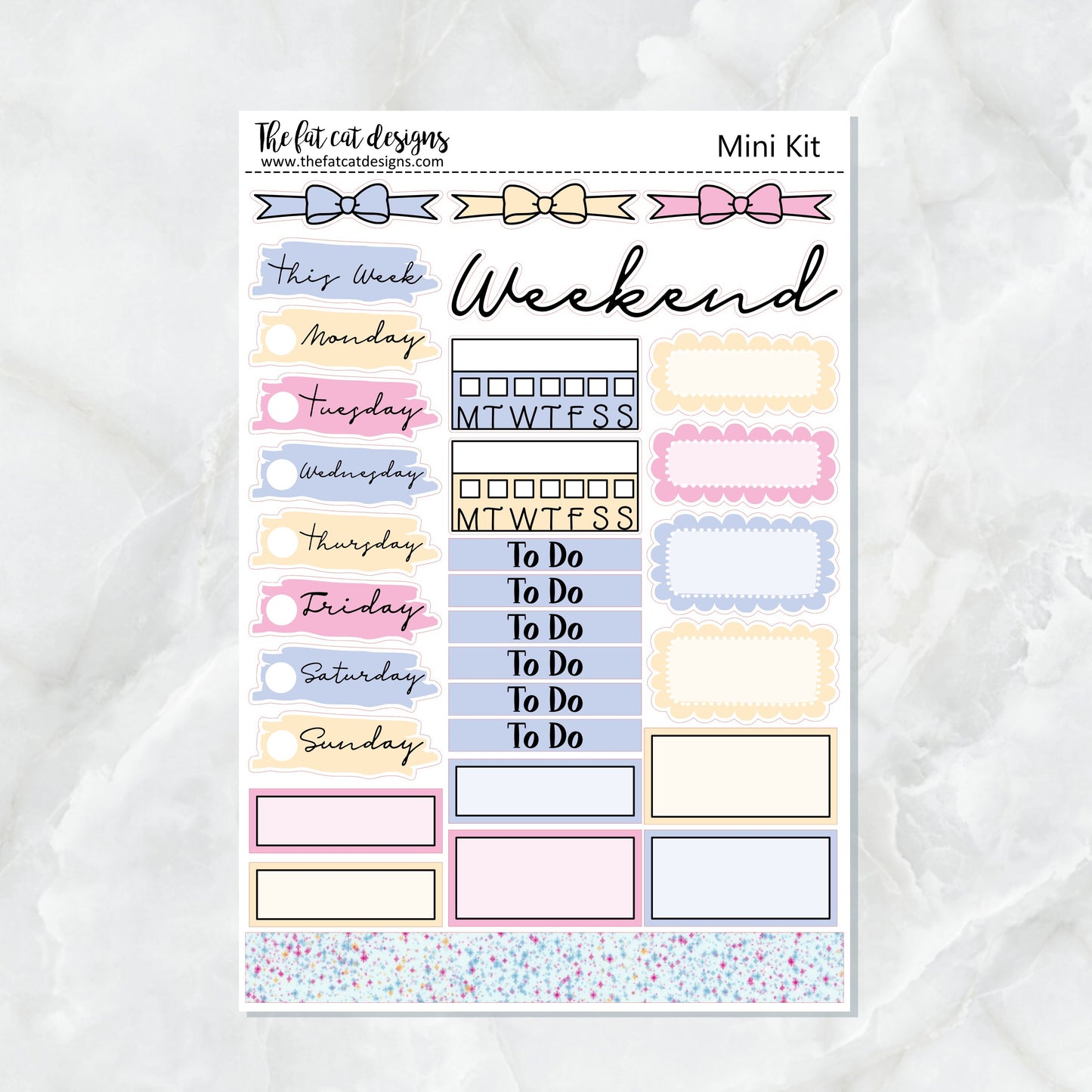 Springtime with Flora Lily and Bud Mini Planner Sticker Kit for the Printpression B6 Travelers Notebooks
