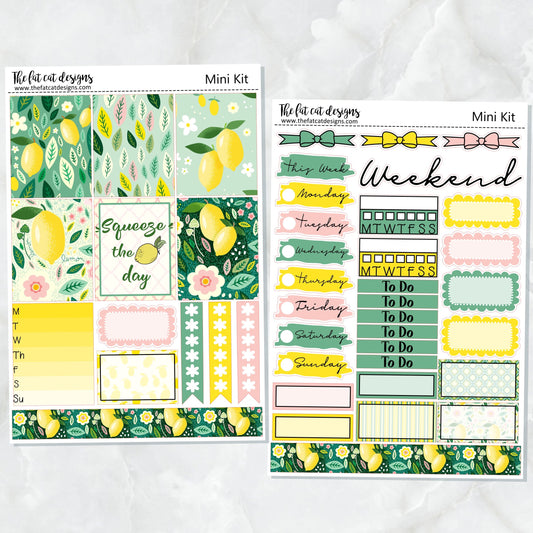Summer Lemons Planner Stickers Mini Kit Printpression B6