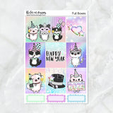 New Years 2023 Celebration Planner Stickers Standard Weekly Kit