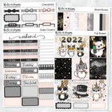 Happy New Year with Flora, Lily and Bud Planner Stickers Standard Weekly Kit