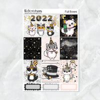 Happy New Year with Flora, Lily and Bud Planner Stickers Standard Weekly Kit