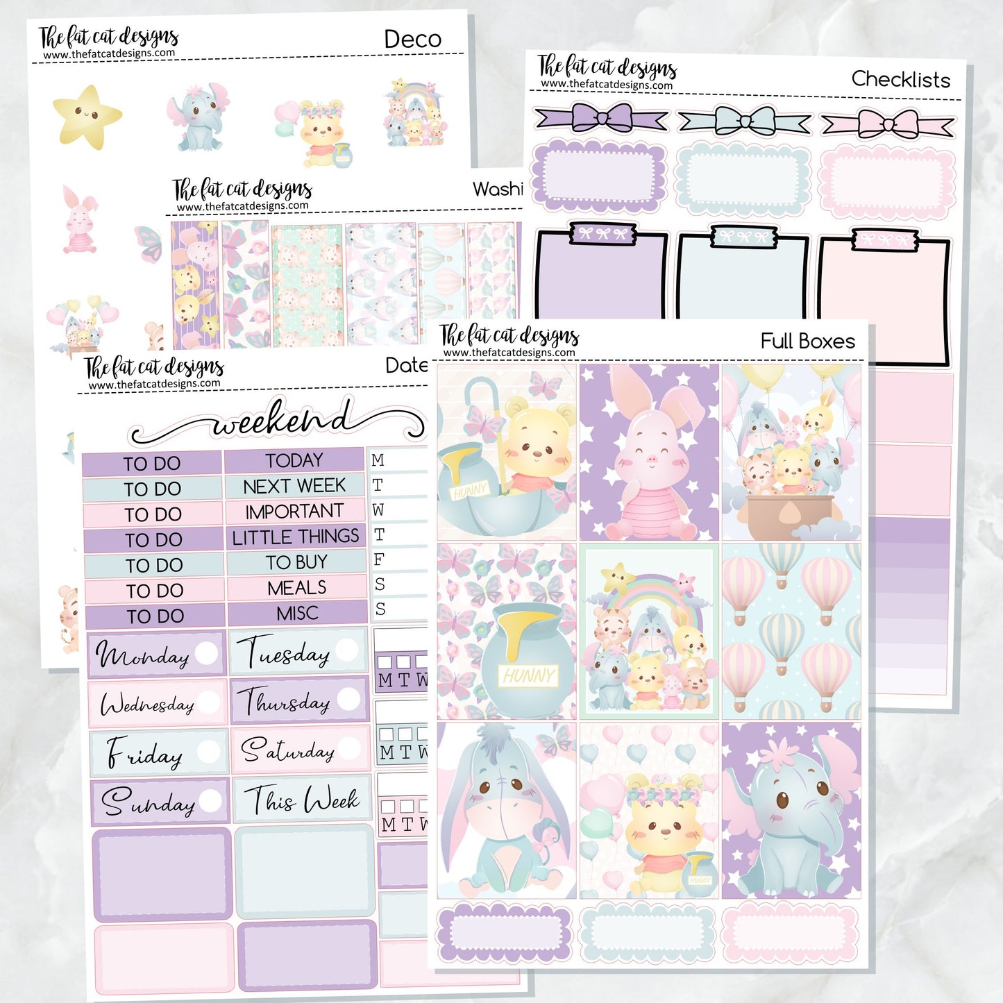 Pooh and Friends Planner Stickers Standard Weekly Kit