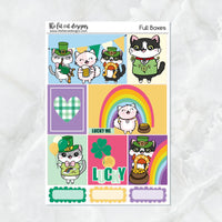 St. Patrick's Fun with Flora, Lily and Bud Planner Stickers Standard Weekly Kit