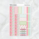 Flora Lily and Bud at the Strawberry Patch Planner Stickers Standard Weekly Kit