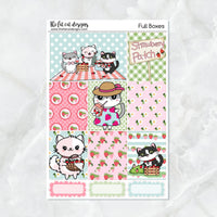 Flora Lily and Bud at the Strawberry Patch Planner Stickers Standard Weekly Kit