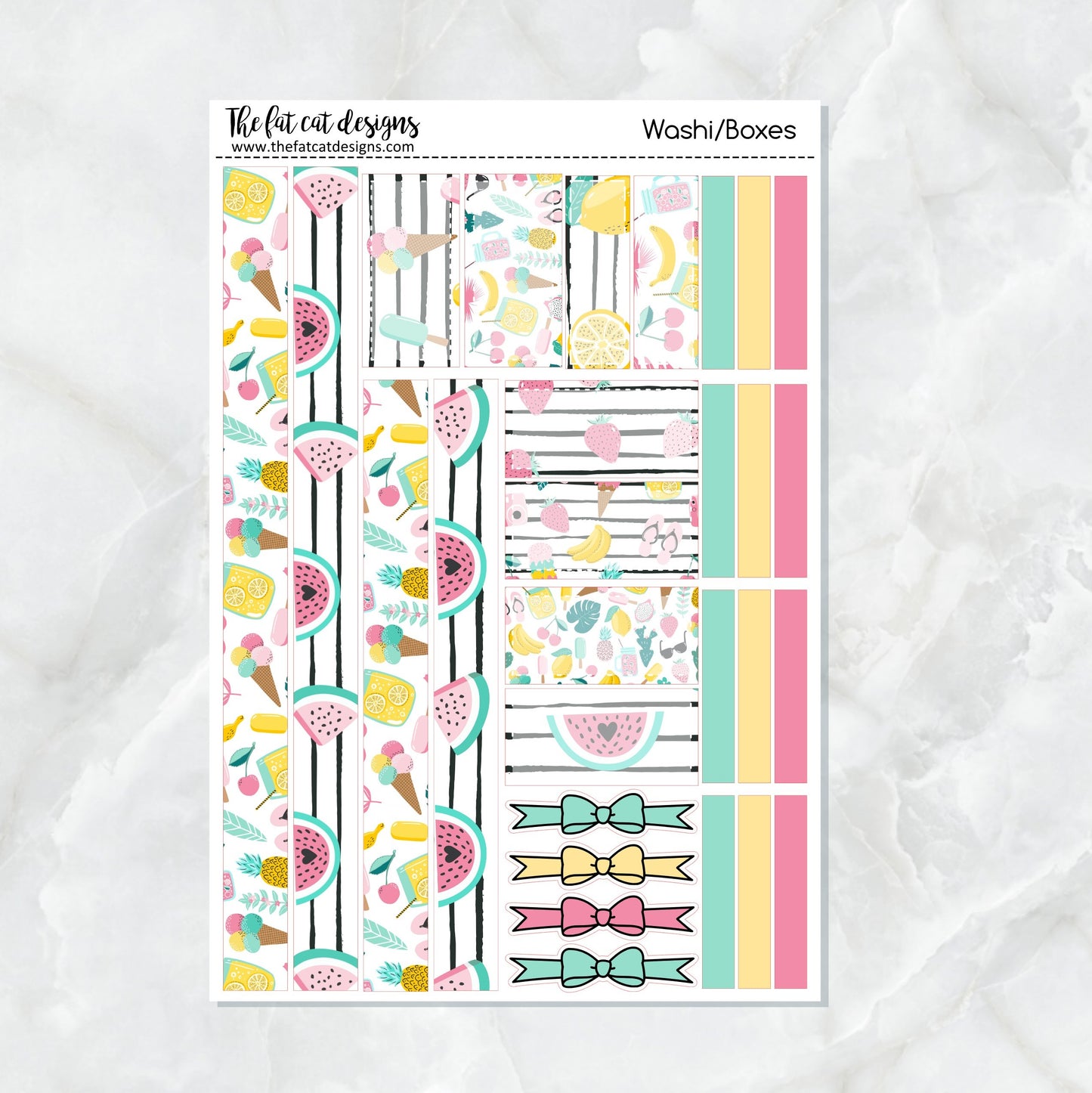 Summer Fun with Flora, Lily and Bud Planner Stickers Standard Weekly Kit